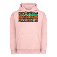 Pigment Salmon western wild and floral leopard  cowhide licanse plate Urban Hoodie - Artiststas