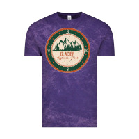Cloud Purple Glacier National Park Vintage Tee - minhPixels