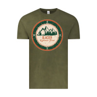 Vintage Olive Glacier National Park Vintage Tee - minhPixels