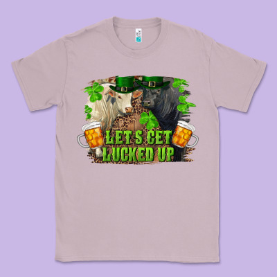 Let's Get Lucked Up Charolais And Black Angus Bull Classic Tee Designed By Ranaportraitstore