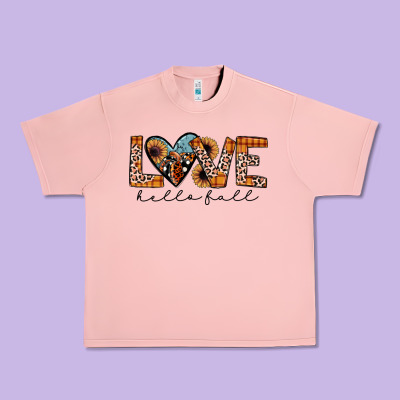 Hello Fall Love Urban Heavy Tee Designed By Jahusdesignshop