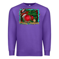 Purple merry Christmas teacher Premium Sweatshirt - CowhideDigitalArt