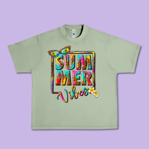 Summer Vibes Urban Heavy Tee Designed By Nancycooperartshop