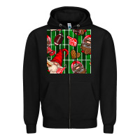 Black american football gnomes Zipper Hoodie - BundleAndBundleShop