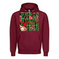 Burgundy american football gnomes Zipper Hoodie - BundleAndBundleShop