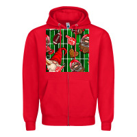 Red american football gnomes Zipper Hoodie - BundleAndBundleShop