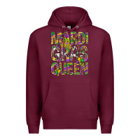 Burgundy Mardi Gras Queen Premium Hoodie - BundleAndBundleShop