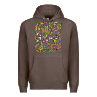 Coffee Mardi Gras Queen Premium Hoodie - BundleAndBundleShop