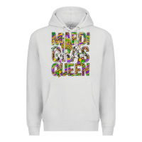 Dove Grey Mardi Gras Queen Premium Hoodie - BundleAndBundleShop