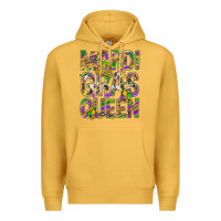 Mustard Mardi Gras Queen Premium Hoodie - BundleAndBundleShop