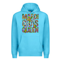Ocean Blue Mardi Gras Queen Premium Hoodie - BundleAndBundleShop