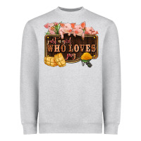 Heather Grey just a girl who loves pig olivia Heavyweight Sweatshirt - OliviaCreatesArt
