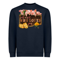 Navy just a girl who loves pig olivia Heavyweight Sweatshirt - OliviaCreatesArt