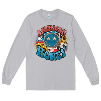 Moon Dust American honey smiley Long Sleeve Tee - HowdyJamesFarm