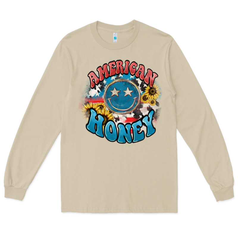 American Honey Smiley Long Sleeve Tee by HowdyJamesFarm | Teevron