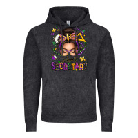 Vintage Black mardi gras school secretary caucasian messy bun Vintage Hoodie - texasbilliewilder