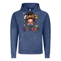 Vintage Denim mardi gras school secretary caucasian messy bun Vintage Hoodie - texasbilliewilder