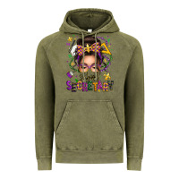 Vintage Olive mardi gras school secretary caucasian messy bun Vintage Hoodie - texasbilliewilder