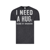 Vintage Black I Need a HUGe Glass of Bourbon T Shirt Bourbon Gifts for Him Vintage Tee - minhPixels