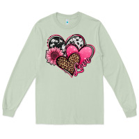 Matcha valentines day western hearts and sunflower Long Sleeve Tee - Jasminsmagicworld