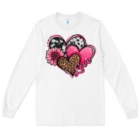 White valentines day western hearts and sunflower Long Sleeve Tee - Jasminsmagicworld