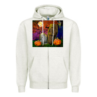 Oatmeal Heather headstone and coffin tumbler Zipper Hoodie - BundleAndBundleShop
