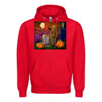 Red headstone and coffin tumbler Zipper Hoodie - BundleAndBundleShop