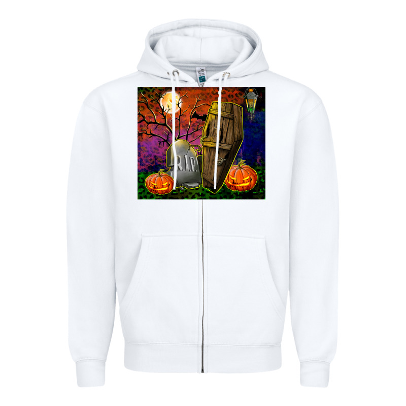 Headstone And Coffin Tumbler Zipper Hoodie by BundleAndBundleShop | Teevron