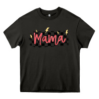 Asphalt checkered mama Heavy Core Tee - MaliasSmallBusiness