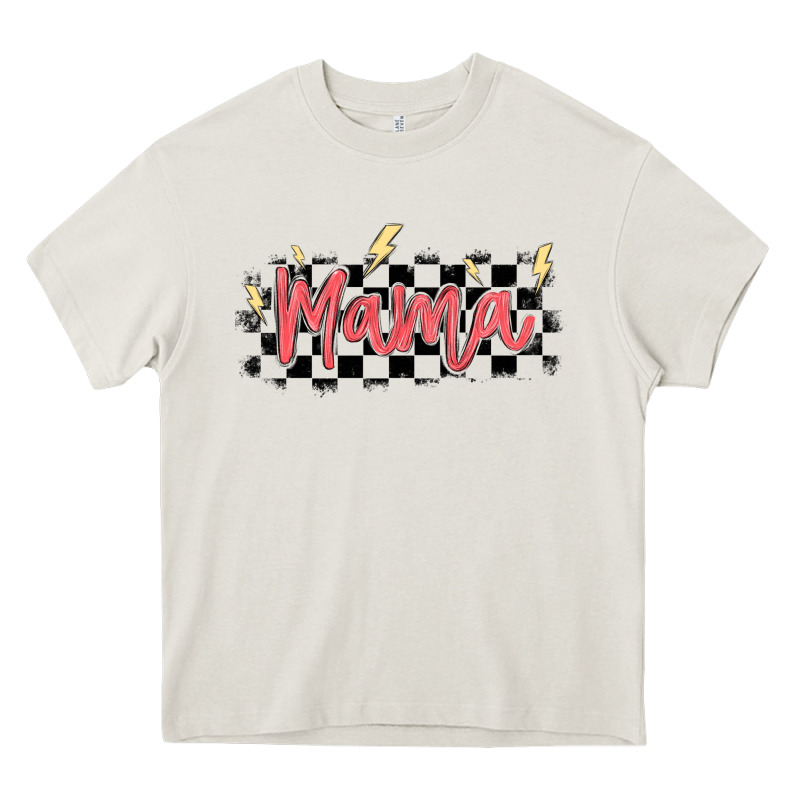 Checkered Mama Heavy Core Tee by MaliasSmallBusiness | Teevron