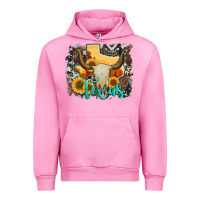 Fuchsia Pink western texas  and cowhide with sunflower Urban Hoodie - Artiststas