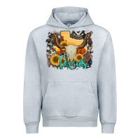 Heather Grey western texas  and cowhide with sunflower Urban Hoodie - Artiststas