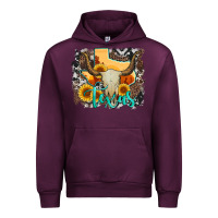 Mauve Wine western texas  and cowhide with sunflower Urban Hoodie - Artiststas