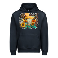 Navy western texas  and cowhide with sunflower Urban Hoodie - Artiststas
