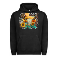 Pigment Black western texas  and cowhide with sunflower Urban Hoodie - Artiststas