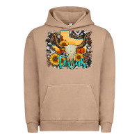 Pigment Burro western texas  and cowhide with sunflower Urban Hoodie - Artiststas