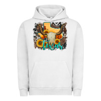 Pigment Lunar Rock western texas  and cowhide with sunflower Urban Hoodie - Artiststas