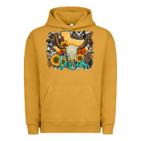 Pigment Peanut Butter western texas  and cowhide with sunflower Urban Hoodie - Artiststas