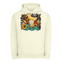 Pigment Pistachio western texas  and cowhide with sunflower Urban Hoodie - Artiststas