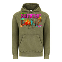 Vintage Olive summer camp Vintage Hoodie - NancyCooperArtShop