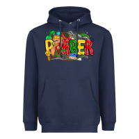 Navy barber Heavyweight Hoodie - CowhideDigitalArt