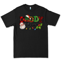 Black Daddy Claus Santa Christmas lights and holly Premium Tee - NancyCooperArtShop