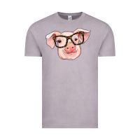 Vintage Zinc pig with glasses Vintage Tee - RanaPortraitStore