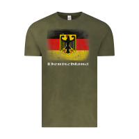 Vintage Olive Germany German Flag Deutschland Souvenir Gift Alemania Vintage Tee - minhPixels