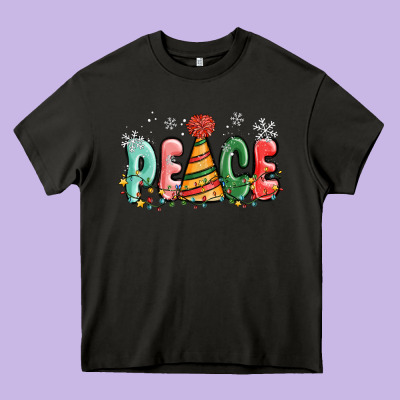 Peace Heavy Core Tee Designed By Maliassmallbusiness