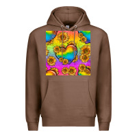 Chestnut Pride lgbtq leopard hearts and sunflowers seamless Premium Hoodie - BundleAndBundleShop
