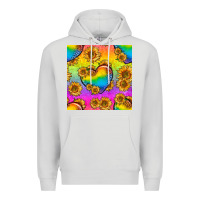 Dove Grey Pride lgbtq leopard hearts and sunflowers seamless Premium Hoodie - BundleAndBundleShop