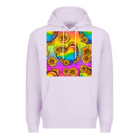 Lilac Pride lgbtq leopard hearts and sunflowers seamless Premium Hoodie - BundleAndBundleShop