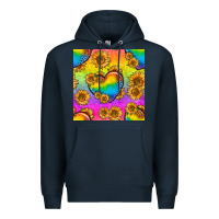 Navy Pride lgbtq leopard hearts and sunflowers seamless Premium Hoodie - BundleAndBundleShop