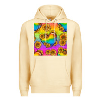 Pina Colada Pride lgbtq leopard hearts and sunflowers seamless Premium Hoodie - BundleAndBundleShop